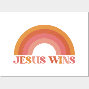 Jesus Wins - Inspirational Christian Quote Posters and Art